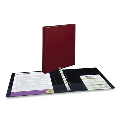 Mighty Zip Tab Binder, 3 Rings, 3" Capacity, 11 x 8.5, Red1