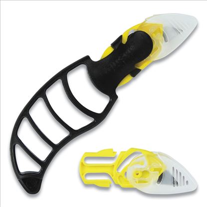 X-traSafe Cartridge Knife Kit, Four Assembled Knives, 8 Replacement Blade Cartridges, Yellow1