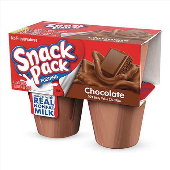 Pudding Cups, Chocolate, 3.5 oz Cup, 48/Carton1