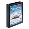 ExpressLoad ClearVue Locking D-Ring Binder, 3 Rings, 1.5" Capacity, 11 x 8.5, Black1