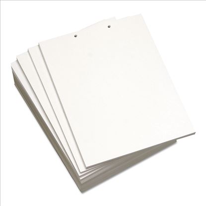 Custom Cut-Sheet Copy Paper, 92 Bright, 2-Hole Top Punched, 20lb Bond Weight, 8.5 x 11, White, 500/Ream, 5 Reams/Carton1