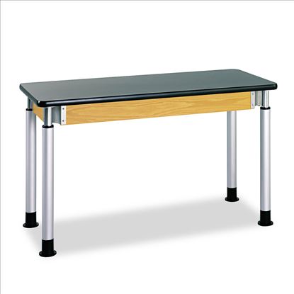 Adjustable-Height Table, Rectangular, 54w x 24d x 42h, Black1