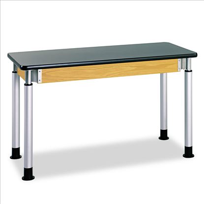 Adjustable-Height Table, Rectangular, 72w x 24d x 42h, Black1