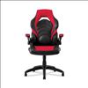 Vortex Bonded Leather Gaming Chair, Supports Up to 301 lbs, 17.9" to 21.6" Seat Height, Red/Black Back, Black Base1