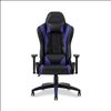 Vartan Bonded Leather Gaming Chair, Supports Up to 275 lbs, Blue/Black Seat, Blue/Black Back, Black Base1