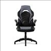 Vortex Bonded Leather Gaming Chair, Supports Up to 301 lbs, 17.9" to 21.6" Seat Height, Gray/Black Back, Black Base1