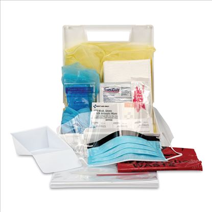 Bloodborne Pathogen Spill Clean Up Kit with CPR Pack, 31 Pieces, Plastic Case1