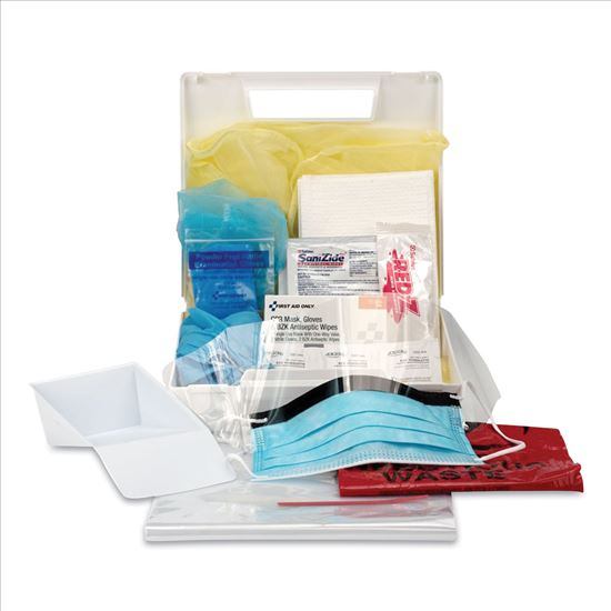 Bloodborne Pathogen Spill Clean Up Kit with CPR Pack, 31 Pieces, Plastic Case1