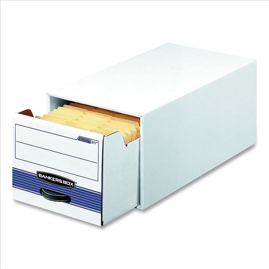 STOR/DRAWER Basic Space-Savings Storage Drawers, Legal Files, 16.75 x 19.5 x 11.5, White/Blue1