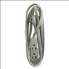 Three Outlet Power Strip, 8 ft Cord, Gray2