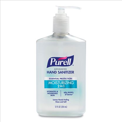 2 in 1 Moisturizing Advanced Hand Sanitizer Gel, Clean Scent, 12 oz Pump Bottle, Clean Scent1