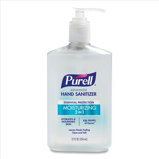 2 in 1 Moisturizing Advanced Hand Sanitizer Gel, Clean Scent, 12 oz Pump Bottle, Clean Scent1