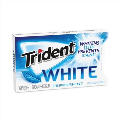 Sugar-Free Gum, White Peppermint,16 Pieces/Pack, 9 Packs/Box, Delivered in 1-4 Business Days1