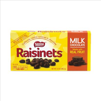 Raisinets Milk Chocolate Candy Raisins, 3.5 oz Box, 15 Boxes/Carton, Delivered in 1-4 Business Days1