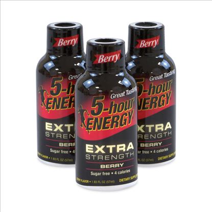 Extra Strength Energy Drink, Berry, 1.93 oz Bottle, 24/Pack, Delivered in 1-4 Business Days1