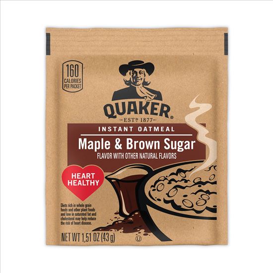 Instant Oatmeal, Maple and Brown Sugar, 1.51 oz Packet, 40 Count Box, Delivered in 1-4 Business Days1