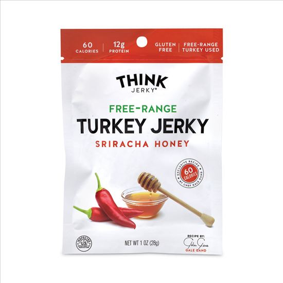 Sriracha Honey Turkey Jerky, 1 oz Pouch, 12/Pack, Delivered in 1-4 Business Days1