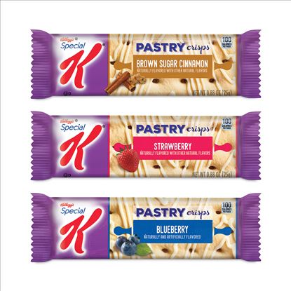 Special K Pastry Crisps, Blueberry/Brown Sugar Cinnamon/Strawberry, 0.88 oz, 30 Pouches/Box, Delivered in 1-4 Business Days1