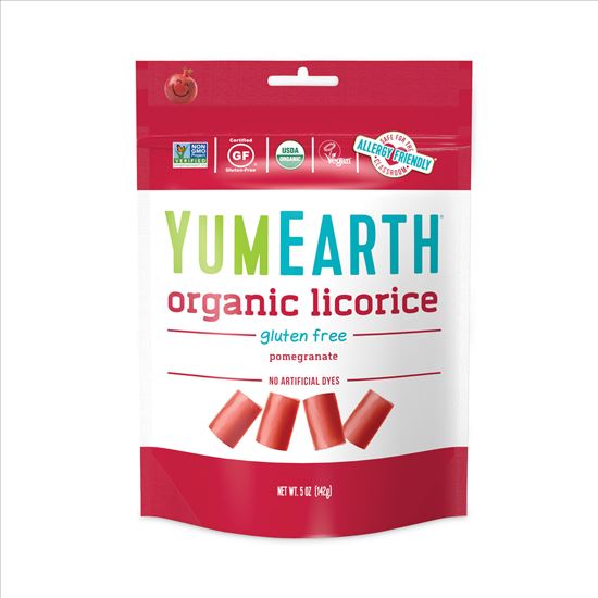 Organic Gluten Free Pomegranate Licorice, 5 oz Bag, 4/Pack, Delivered in 1-4 Business Days1