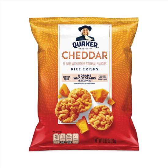 Rice Crisps, Cheddar Cheese, 0.67 oz Bag, 60 Bags/Box, Delivered in 1-4 Business Days1