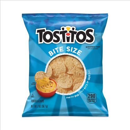 Bite Size Tortilla Chips, 2 oz Bag, 64 Bags/Carton, Delivered in 1-4 Business Days1