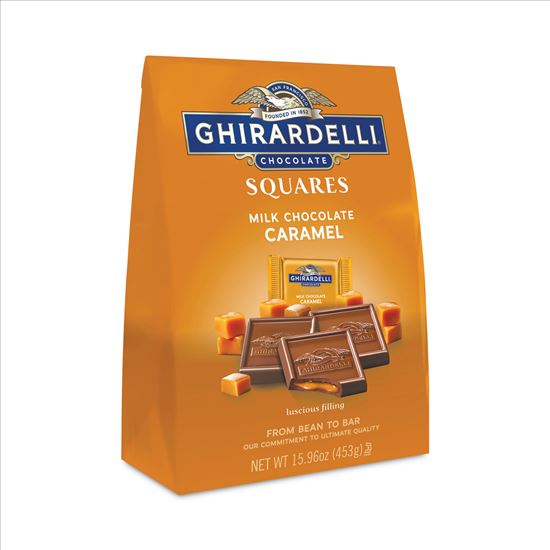 Milk Chocolate and Caramel Chocolate Squares, 15.9 oz Bag, Delivered in 1-4 Business Days1