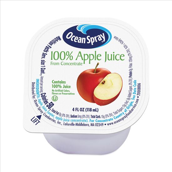 100% Juice, Apple, 4 oz Cup, 48/Box, Delivered 1-4 Business Days1