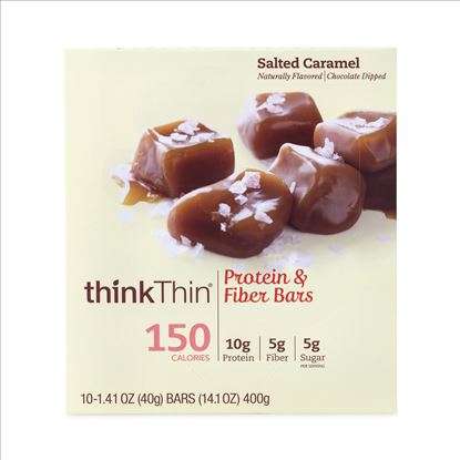 High Protein Bars, Salted Caramel, 1.41 oz Bar, 10 Bars/Box, Delivered in 1-4 Business Days1