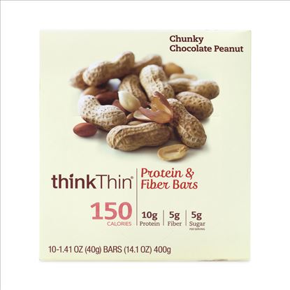 High Protein Bars, Chunky Chocolate Peanut, 1.41 oz Bar, 10 Bars/Box, Delivered in 1-4 Business Days1