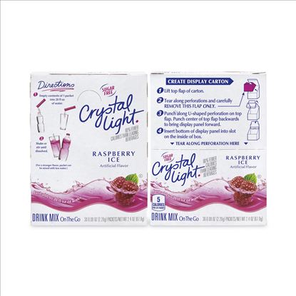 On-The-Go Sugar-Free Drink Mix, Raspberry Ice, 0.08 oz Single-Serving Tubes, 30/Pk, 2 Pk/Box, Delivered in 1-4 Business Days1