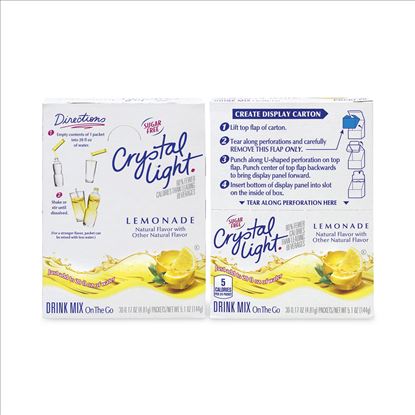 On-The-Go Sugar-Free Drink Mix, Lemonade, 0.17 oz Single-Serving Tubes, 30/Pack, 2 Packs/Box, Delivered in 1-4 Business Days1