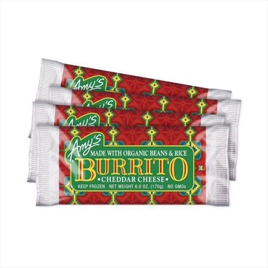 Cheddar Cheese, Bean and Rice Burrito, 6 oz Pouch, 4/Pack, Delivered in 1-4 Business Days1