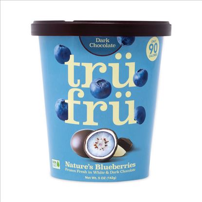 Nature's Hyper-Chilled Blueberries in White and Dark Chocolate, 5 oz Cup, 8/Carton, Delivered in 1-4 Business Days1