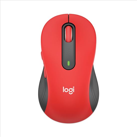 Signature M650 Wireless Mouse, 2.4 GHz Frequency, 33 ft Wireless Range, Large, Right Hand Use, Red1