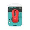 Signature M650 Wireless Mouse, 2.4 GHz Frequency, 33 ft Wireless Range, Large, Right Hand Use, Red2