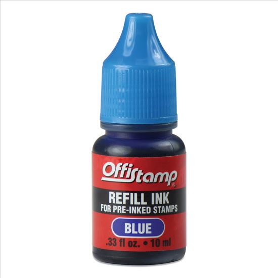 Refill Ink for Pre-Inked Stamps, 0.33 oz, Blue1