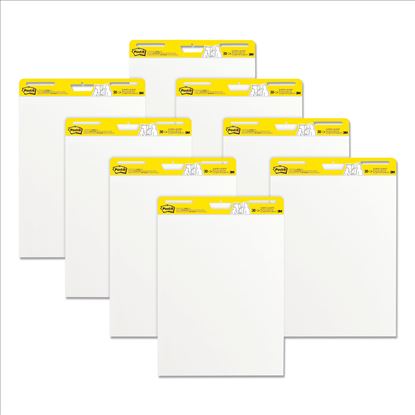 Vertical-Orientation Self-Stick Easel Pads, Unruled, 30 White 25 x 30 Sheets, 8/Pack1