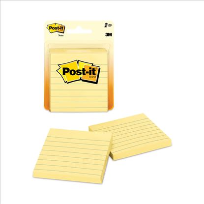 Original Pads in Canary Yellow, Note Ruled, 3" x 3", 100 Sheets/Pad, 2 Pads/Pack1