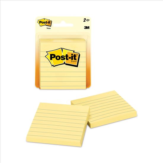 Original Pads in Canary Yellow, Note Ruled, 3" x 3", 100 Sheets/Pad, 2 Pads/Pack1