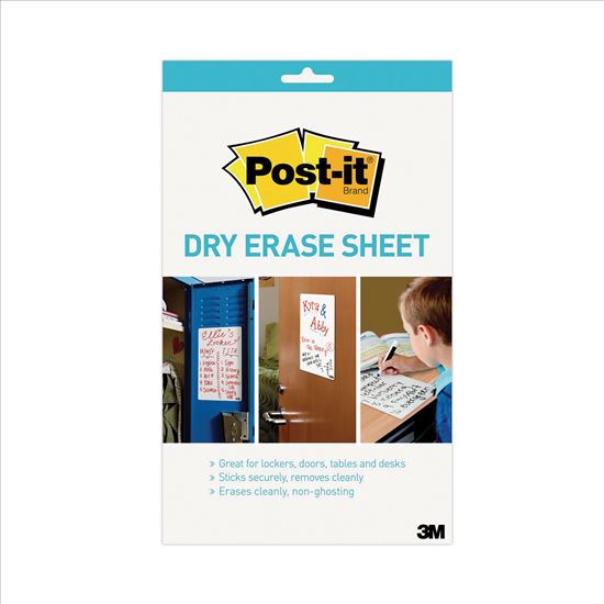 Dry Erase Sheets, 7 x 11.3, White, 3/Pack1