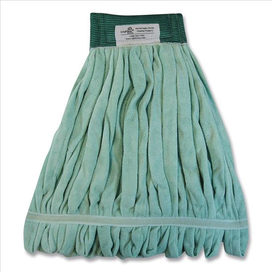 EchoFiber Microfiber Loop Mop, Medium, Split Microfiber, Green, 5" Green Headband1