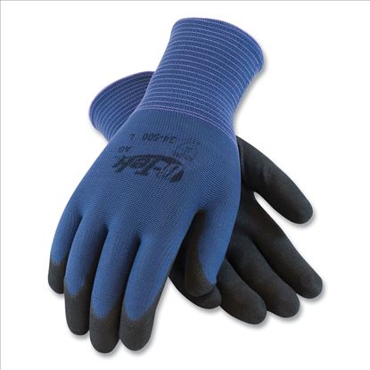 GP Nitrile-Coated Nylon Gloves, Medium, Blue/Black, 12 Pairs1