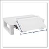 Adjustable Height Desktop Glass Monitor Riser with Dry-Erase Board, 14 x 10.25 x 2.5 to 5.25, White, Supports 100 lb1