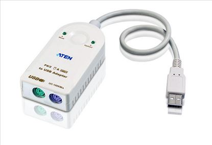 ATEN UC100KMA PS/2 cable 11.8" (0.3 m) 2x 6-p Mini-DIN USB A White1
