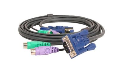 iogear Micro-Lite™ Bonded All-in-One PS/2, VGA 6 feet KVM cable Black 72" (1.83 m)1