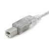 StarTech.com 6 ft. Transparent A-B M/M USB cable 72" (1.83 m)2