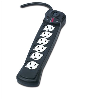 APC P6B surge protector Black 6 AC outlet(s) 120 V 70.9" (1.8 m)1