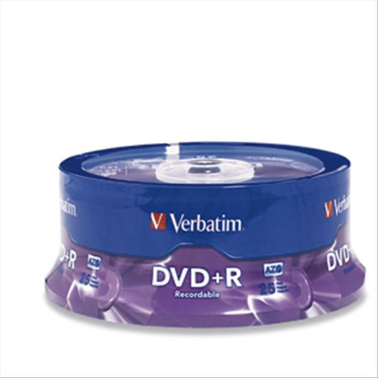 Verbatim DVD+R 4.7GB 16X Branded 25pk Spindle 25 pc(s)1