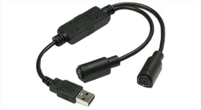 Amer Networks KCB-1410 PS/2 cable 2x 6-p Mini-DIN USB A Black1