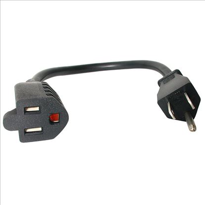 StarTech.com PAC101 power cable Black 12" (0.304 m) NEMA 5-15P NEMA 5-15R1